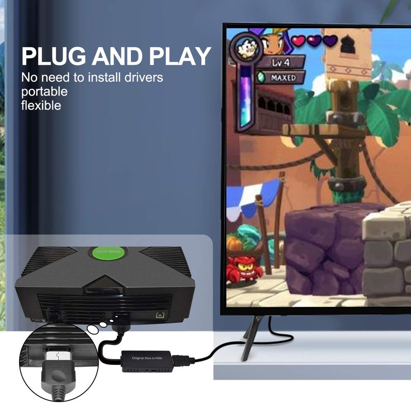 Azduou Xbox to HDMI Converter, Convert Original Xbox Video Signal to HDMI Signal, Supports All Resolutionsï¼ˆ480P/480i /720pï¼‰ - Image 3